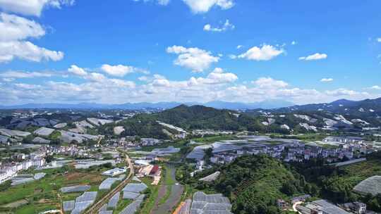 江西赣州赣南寻乌县脐橙种植基地航拍