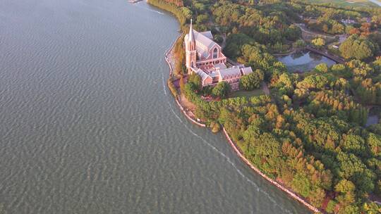 航拍苏州城市建筑景观