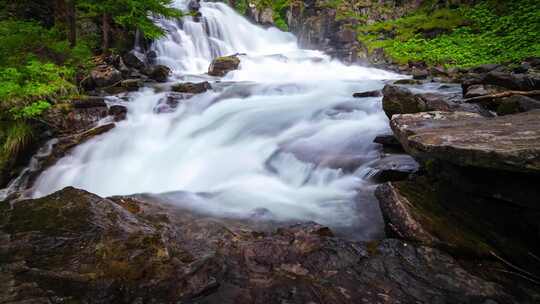 山间溪流山泉水流水延时摄影