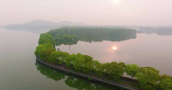 武汉东湖风景区夏季风光