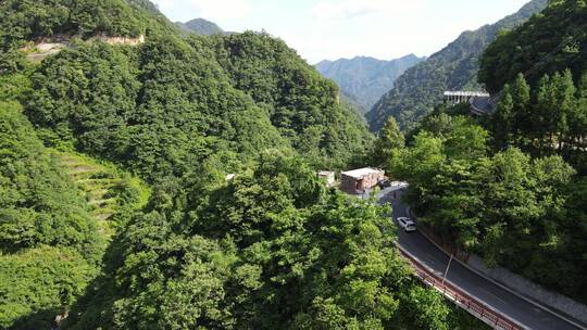 航拍湖北襄阳尧治河4A风景区