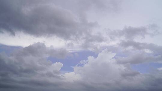 天空阴天下雨天乌云天空云雾流动雨后快下雨