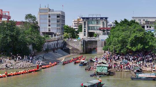 佛山南海九江龙船出海国庆祭拜