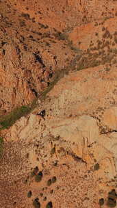 内华达州群山之间的绿色裂缝。