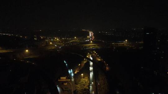 上海莘庄立交桥4K夜景航拍