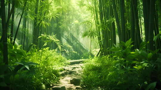 绿色竹子竹林