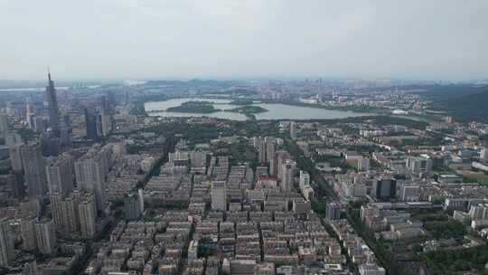 江苏南京城市风光航拍建筑高楼