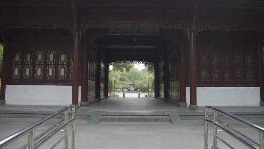 杭州江寺公园古典园林风景