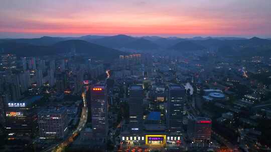 繁华都市航拍 城市大景