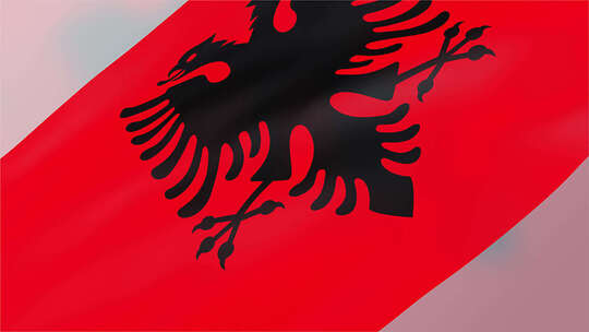 阿尔巴尼亚国旗视频素材模板下载
