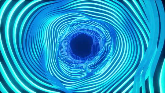 霓虹抽象曲线背景隧道视频