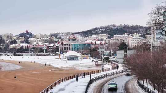 青岛雪景青岛冬天