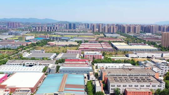 4K重庆市璧山区璧山高新区工业园区厂房视频素材模板下载