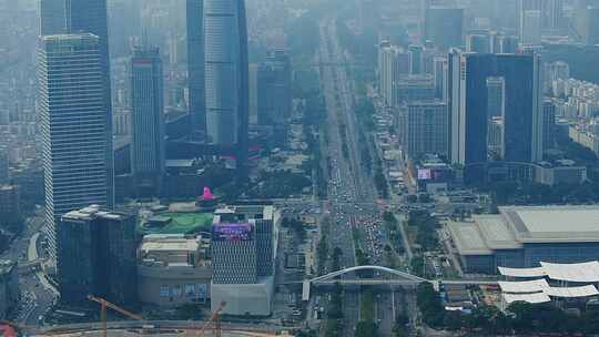 宣传片用东莞南城国贸航拍城市地标视频素材模板下载