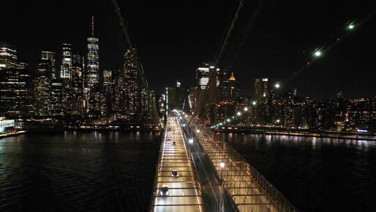 布鲁克林大桥 布鲁克林大桥大桥桥梁视频素材模板下载
