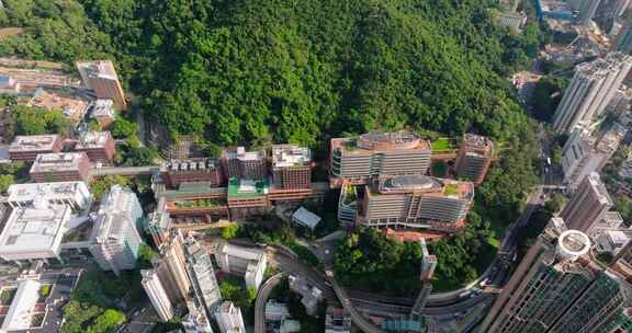 香港大学航拍大景