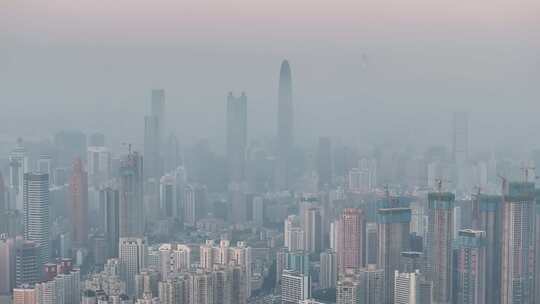 深圳福田CBD航拍空镜