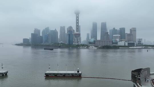 上海解封第一天陆家嘴航拍