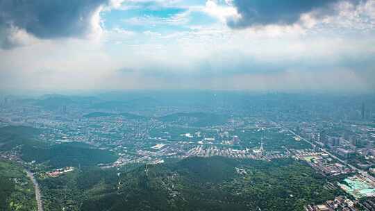 济南千佛山顶俯视市区延时8K