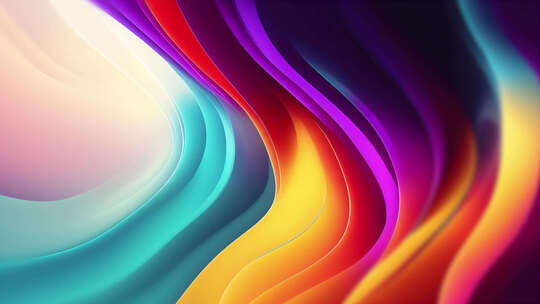 彩色抽象立体曲线背景视频素材模板下载