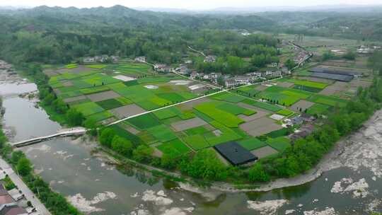 陕西陕南乡村田园风光