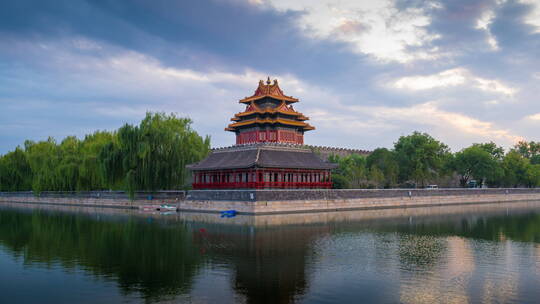 北京金山公园的建筑视频素材模板下载