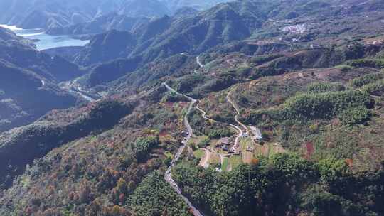 四明山 盘山公路 秋色 秋天 余姚