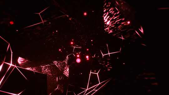 彩色未来科幻隧道，循环动画。抽象发光背景