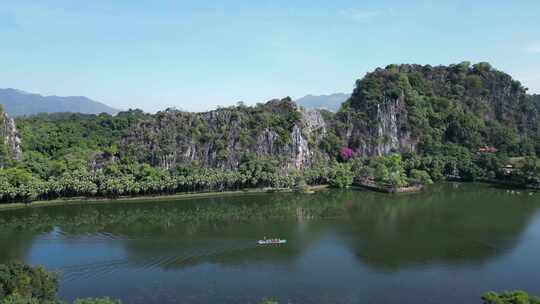 航拍广东肇庆七星岩景区