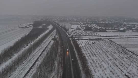 航拍雪景 唯美冬日空镜 立冬 冬至节气