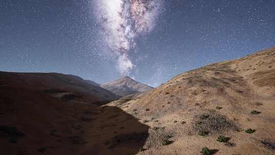 星空银河夜晚天文自然美景夜晚繁星视频素材模板下载