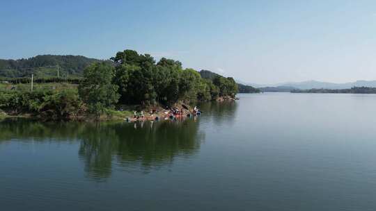 安庆花亭湖钓鱼比赛航拍5
