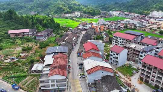 村庄小路街道航拍