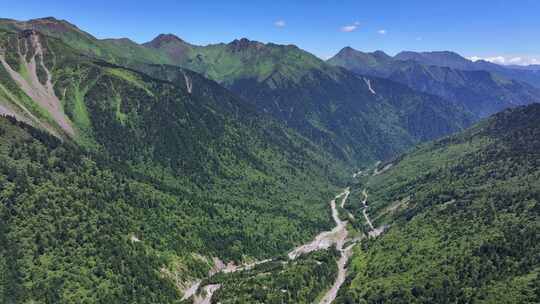 航拍四川独库公路宝康线高山森林风光