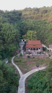 南岳衡山佛教圣地寺庙航拍-宇石禅寺