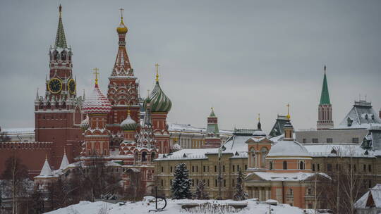 莫斯科大教堂视频素材模板下载