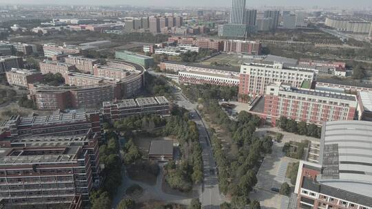 上海交通大学闵行校区4K航拍原素材视频素材模板下载
