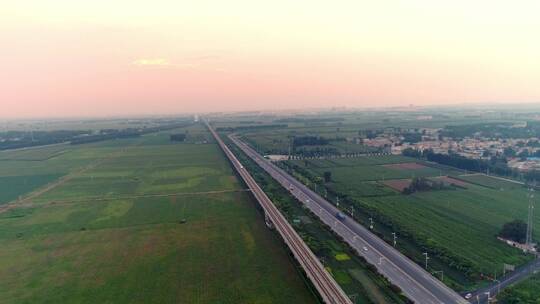 航拍中国高铁高速公路