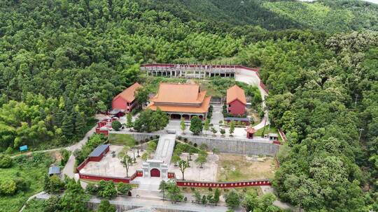 航拍湖南怀化中坡山菩提寺