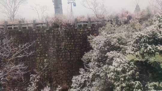 安徽黄山索道缆车雪山美景风景视频素材