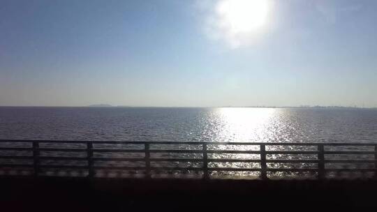 跨海大桥 车窗外 平移镜头