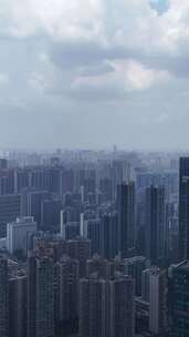 竖屏武汉城市暴雨来临