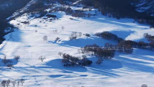 【合集】4K航拍内蒙古乌兰布统雪景雾凇雪原