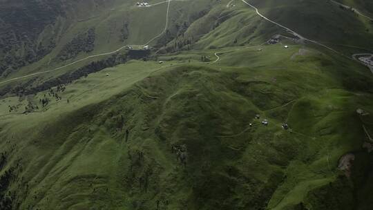 4K树林森林草原山脉山地房屋丘陵湖泊