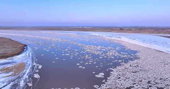 黄河流凌航拍