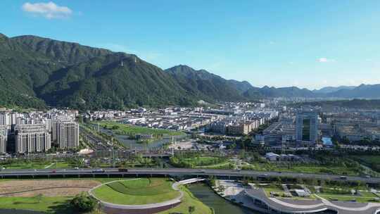 航拍温州瓯海区城市建设