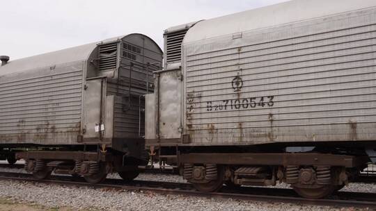 老旧复古老式火车煤车车皮铁路