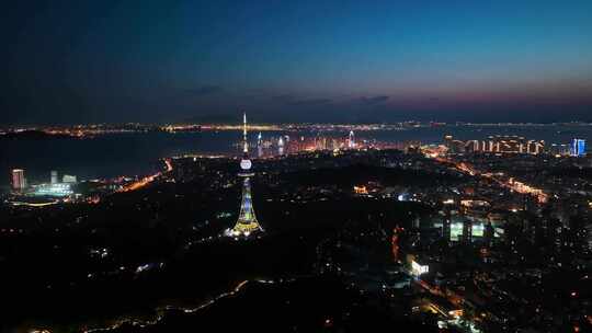 青岛夜景航拍