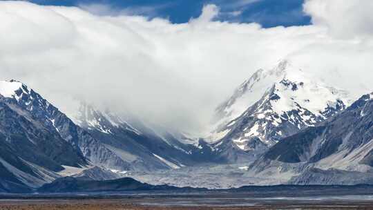 4K壮观雪山云海延时摄影