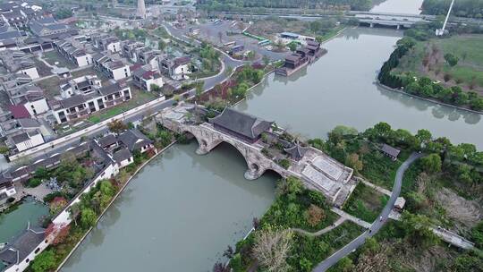 上海广富林文化遗址中式古代桥梁御赐桥